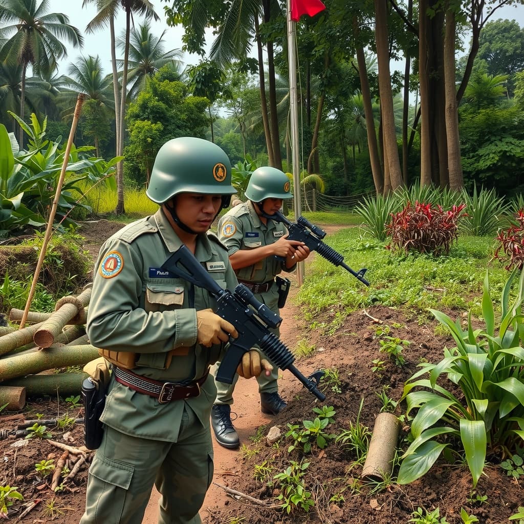 Illustration : Sécurité frontalière : découverte alarmante de mines antipersonnel à Sa Kaeo