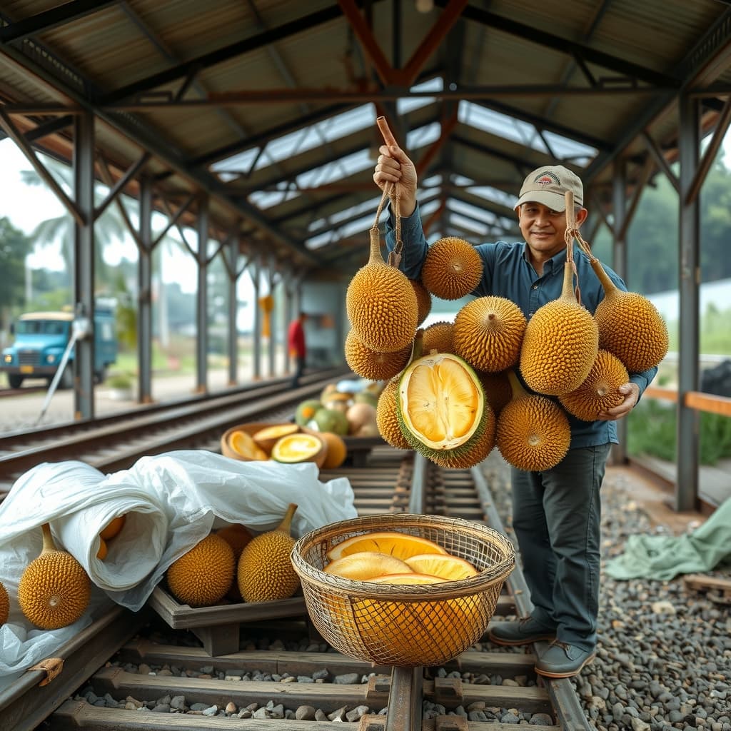 Illustration : Logistique du durian : un train frigorifique vers la Chine et des saisies record