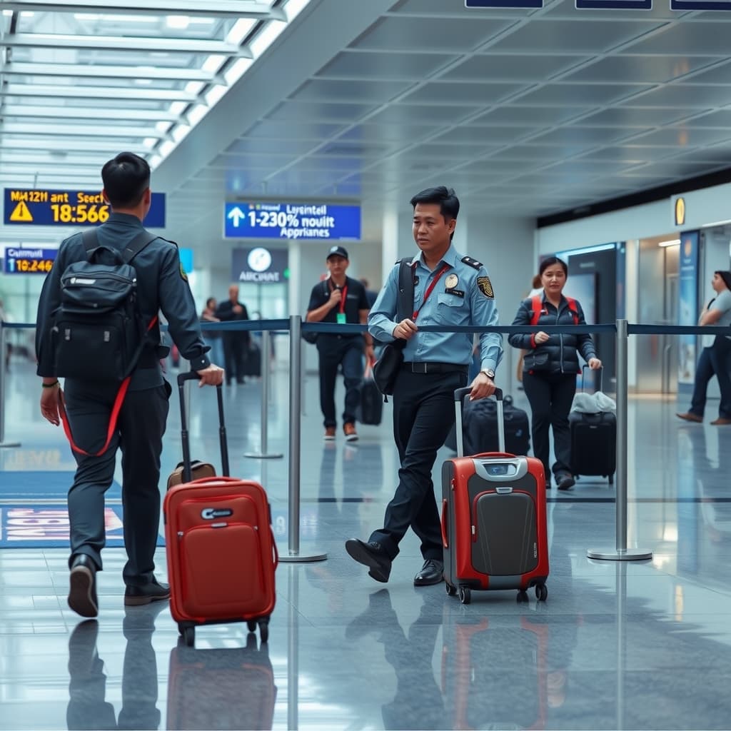 Illustration : Contrôle renforcé des bagages dans les aéroports thaïlandais