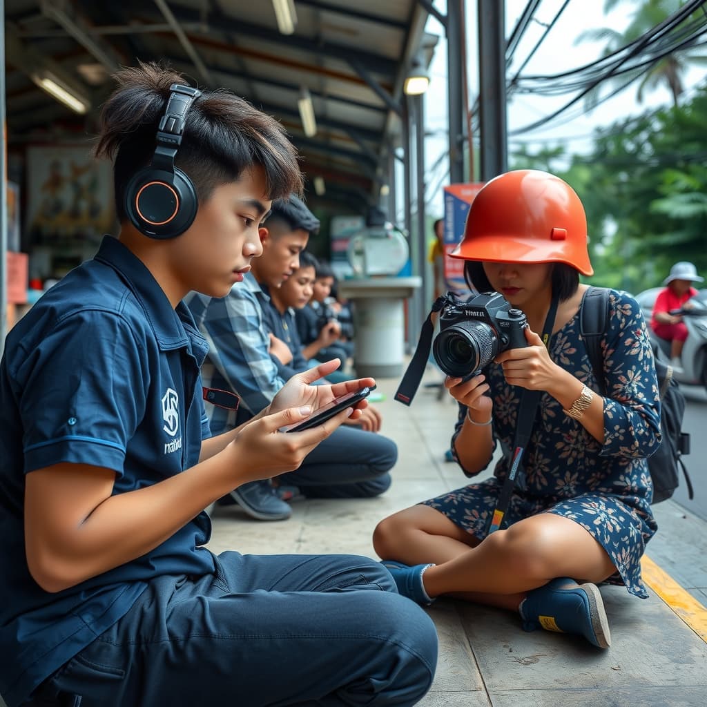 Illustration : Dépendance numérique : la jeunesse thaïlandaise sous observation
